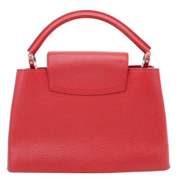 Louis Vuitton  Capucines MM Taurillon Leather Satchel Bag Red - Picture 4 of 15